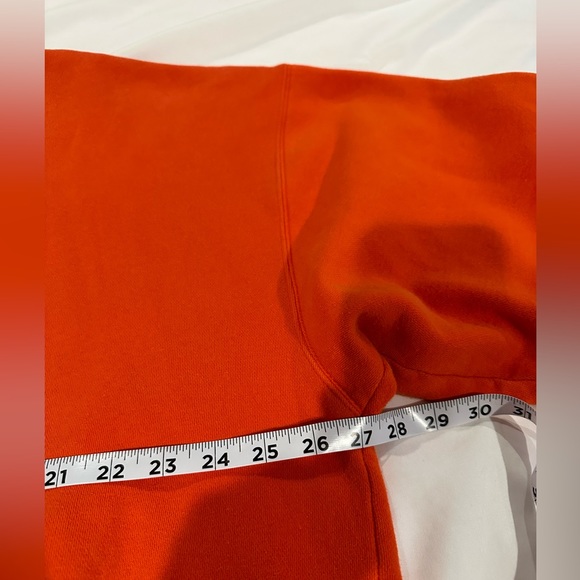 Vintage 90's Warner Brothers Foghorn Leghorn Crewneck Sweatshirt Orange XXL - Picture 7 of 8